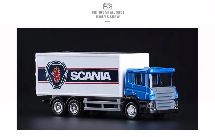 Высокая симуляция изысканная коллекция RMZ городской автомобиль Стайлинг модель грузовика-контейнеровоза 1: 64 сплав модель грузовика Быстрый фруктовый детские игрушки