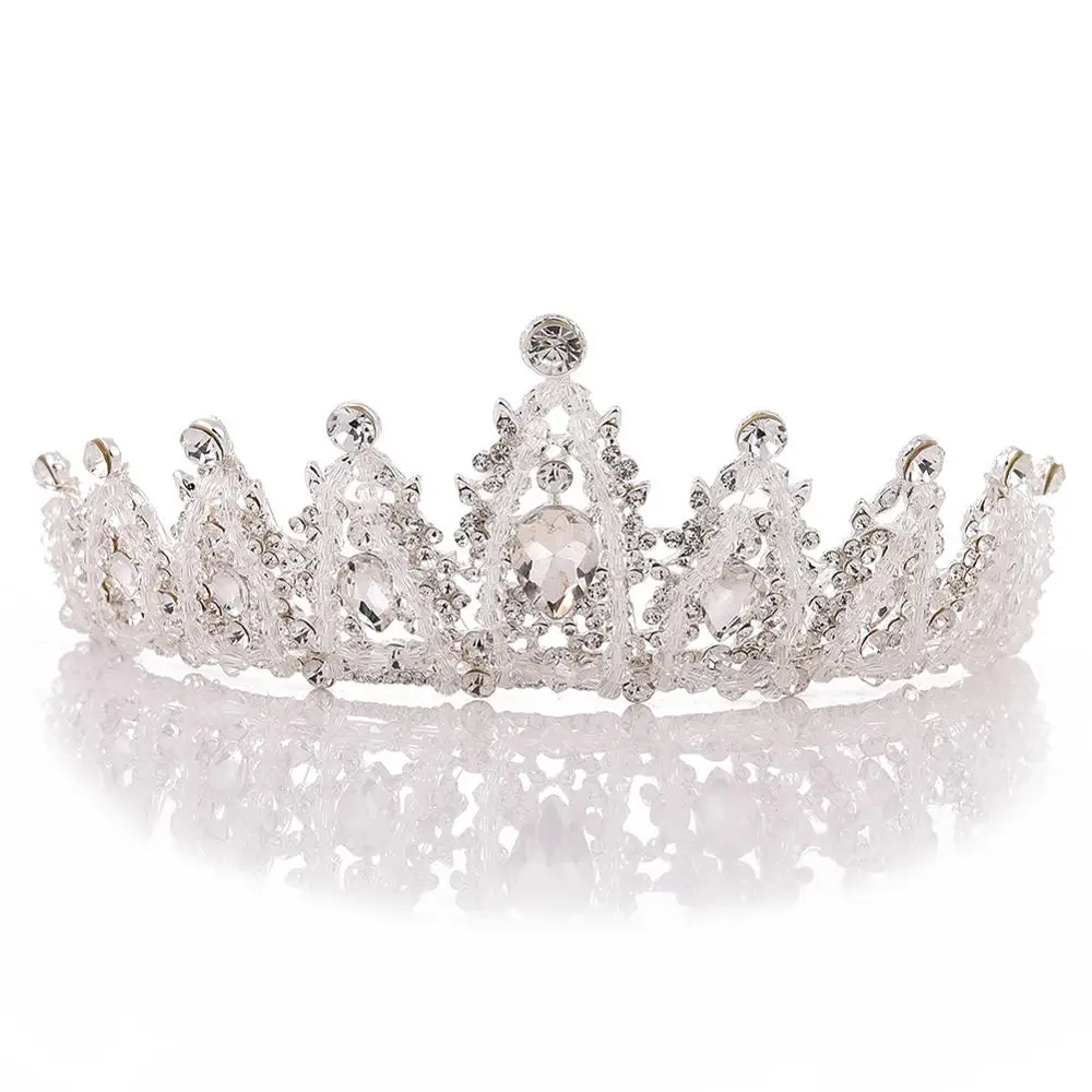 

Colorful Crystal Crown Girls Princess Tiara Luxury Headband Crown Bridal Wedding Crystal Crown