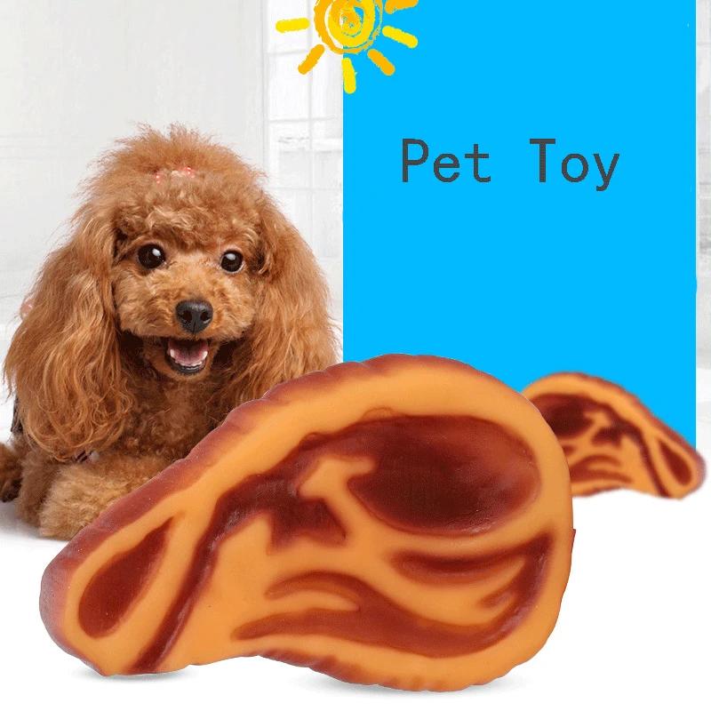 1PCS Pet Toy Simulation Small Steak Pet Dog Vocalization Toy Labrador