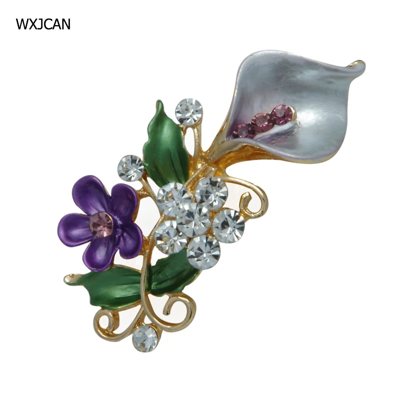 

WXJCAN new enamel rhinestone flower hairclip wedding decorations Size 50mm*23mm