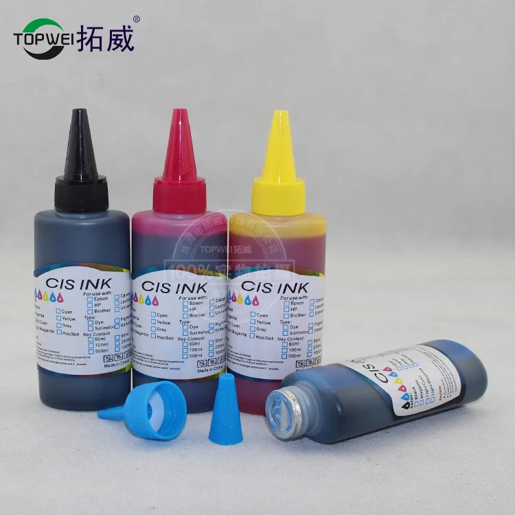 1 set 4 pcs 100ml universal refill ink kits dye ink wholesale printer