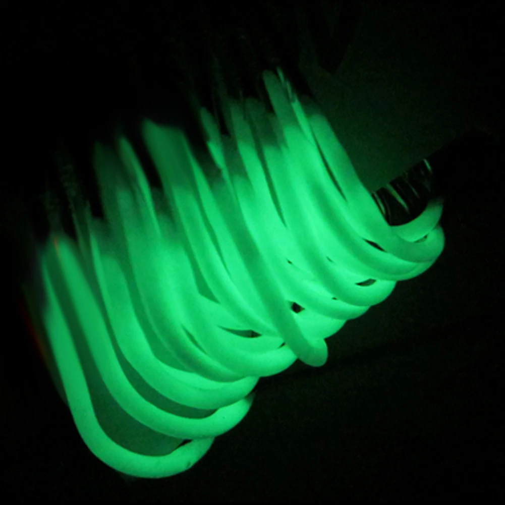 

30pcs/pack Luminous Fishing Hook with line Barbed 14-28# Barbed Tackle Pesca Tackle Accessories High Carbon Steel fishing Hooks