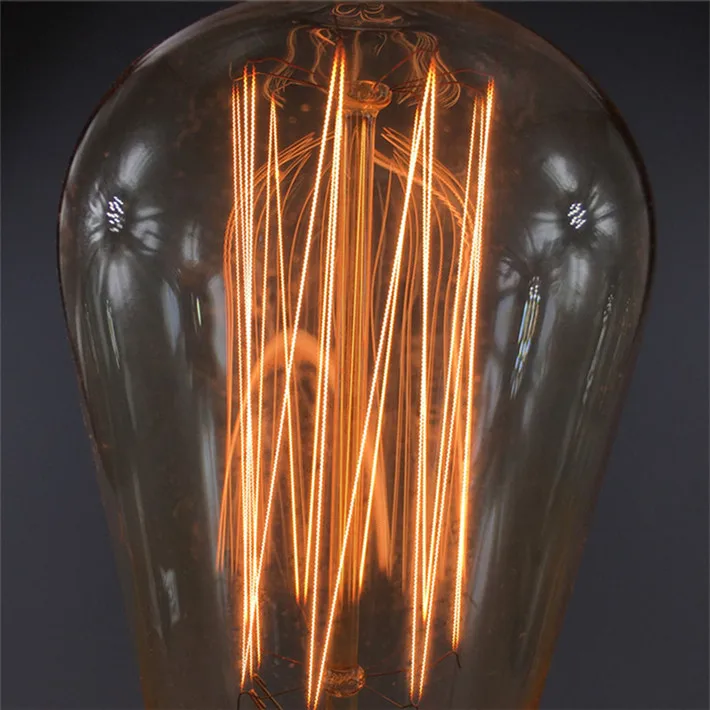 Подвесной светильник в стиле ретро ST58 Винтаж Эдисон лампы E27 можно использовать энергосберегающую лампу или светодиодную лампочку), 110 V 220 V 40 W 60 W электрическая лампочка эдисона для кафе-бар ресторан Спальня