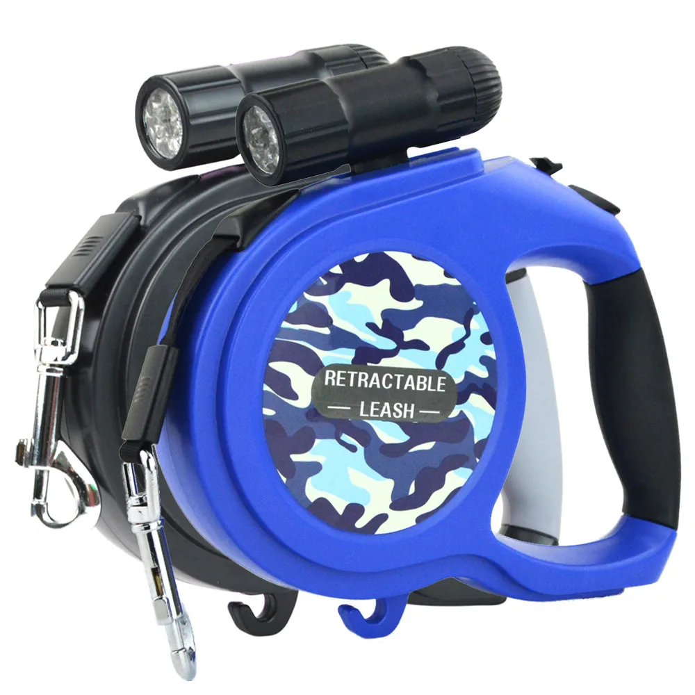 New Arrival 8M Large Dog LED Leash Harness Retractable Extending Pet Lead Walking for Big and Medium Accessories | Дом и сад