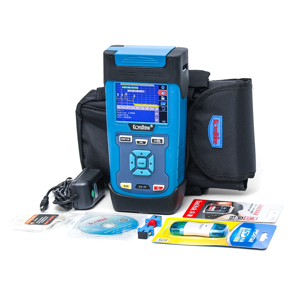 

SM OTDR 1310/1550nm OTDR Singlemode QX45 OTDR Tester/ Optical Time Domain Reflectometer with VFL