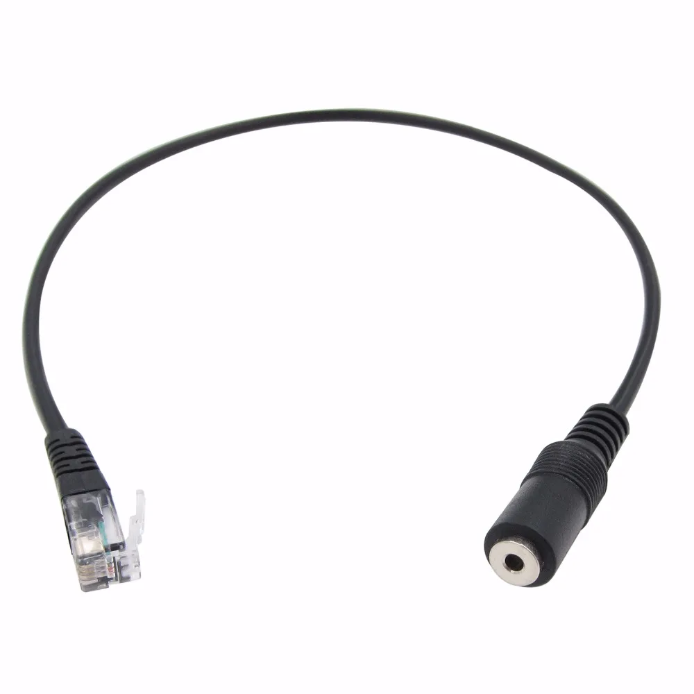 2pcs/lot Free Shipping 14 inch female 2.5mm to CISCO RJ9 Headset