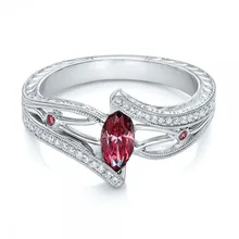 Luxury Female Crystal Stone Ring Big Gorgeous 925 Silver Ring Wedding Band Promise Engagement Rings For Women Jewelry engagement rings for women wedding jewelry big crystal stone ring stainless steel jewelry