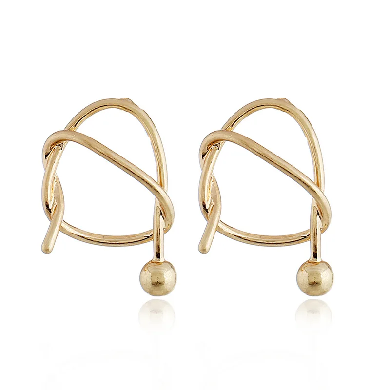 

geometric stud earrings for women boucle d'oreille irregular metal earrings studs fashion jewelry