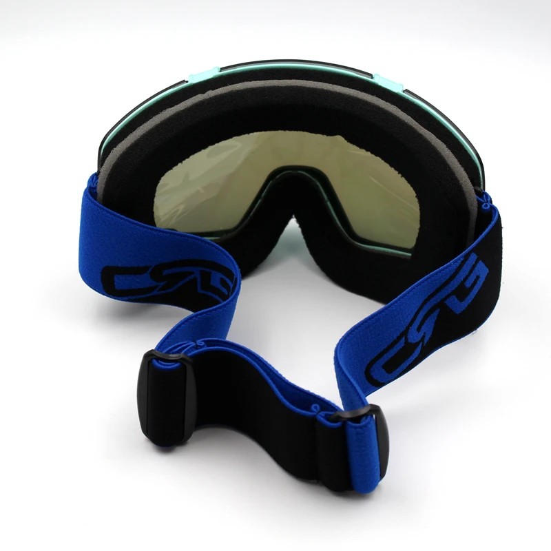 Синие линзы, синяя оправа, новые лыжные очки, UV400, противотуманные наглазник, очки для катания на лыжах, мужские и женские зимние сноубордические очки