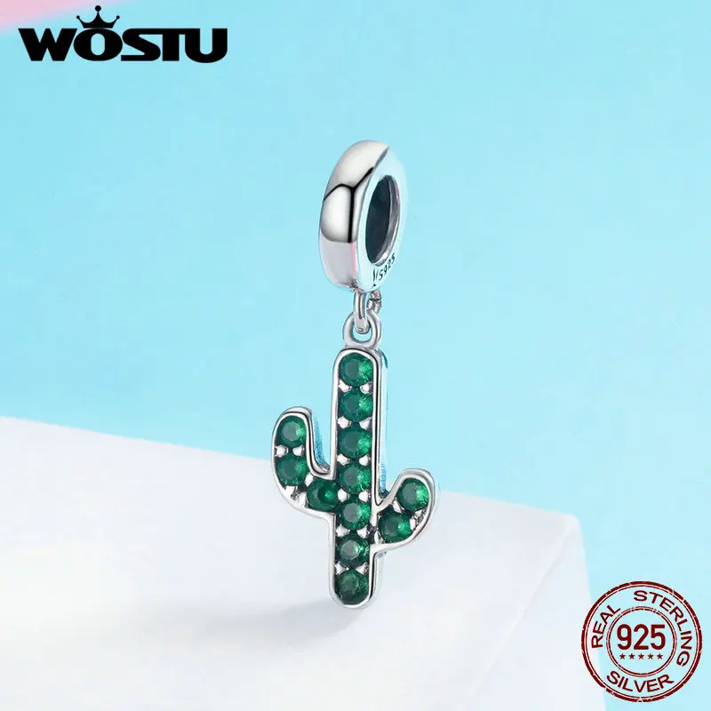 Женский серебряный кулон в виде кактуса из серебра 100% пробы|pendant charms|silver cactuscharm