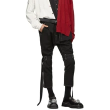 Новая мужская одежда стилист волос индивидуальность плюс размер в комплекте дизайн белая рельефная пряжа девять минут брюки 27-46