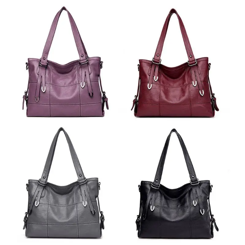 عالية الجودة المرأة ريترو حقيبة يد جلدية PU السيدات حمل Crossbody حقيبة كتف كبيرة أعلى-حقائب بيد محفظة حقيبة عالية الجودة المرأة ريترو حقيبة يد جلدية PU السيدات حمل Crossbody حقيبة كتف كبيرة أعلى-حقائب بيد محفظة حقيبة