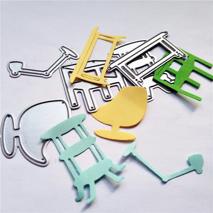 Cutting dies Furniture set metal printing craft paper relief DIY embossed Christmas New Year Valentine's Day