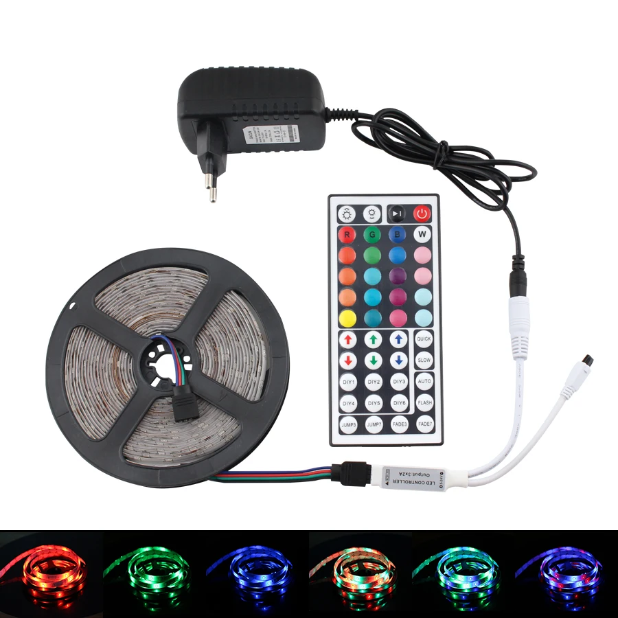 DC 12 В RGB СВЕТОДИОДНАЯ лента SMD 5050 Светодиодная Гибкая 5 м 10 М неоновая с