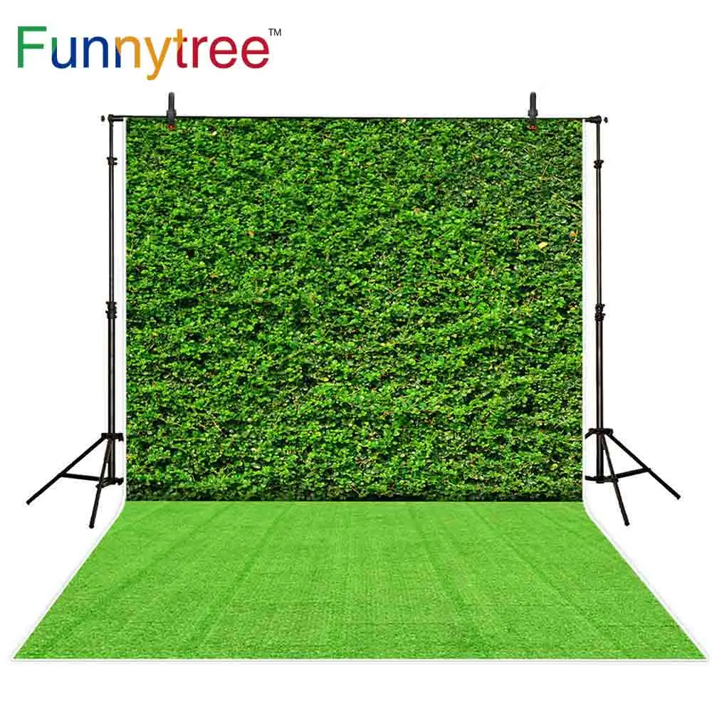 

Funnytree photography backdrops artificial grass board nutural outdoor plants meadow playground field photographic background