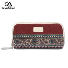 2016 Brand new womens change coin purse wallet clutch holder vintage floral cotton canvas female small purses phone pockets