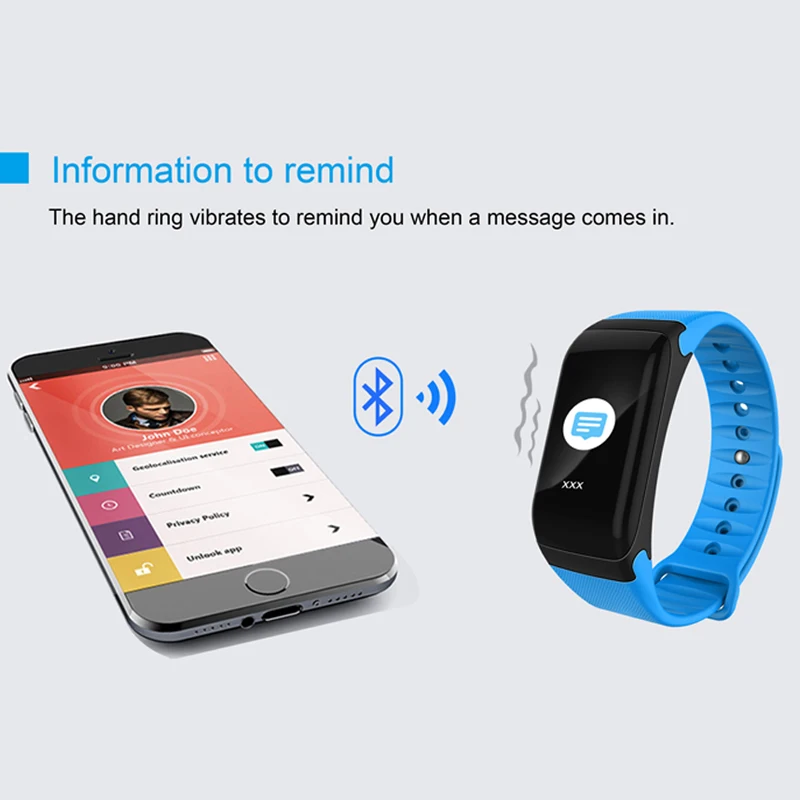 KESHUYOU smart Wristbands Bluetooth fitness bracelet watch passometer smart band heart rate monitor for IOS Android Phone