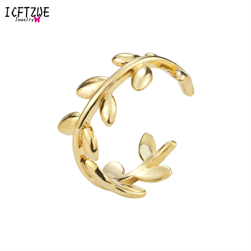 DIANSHANGKAITUOZHE Rose Gold Colour Adjustable Rings Boho Twisted Leaf Silver Toe Ring Bague Fashion Body Jewelry