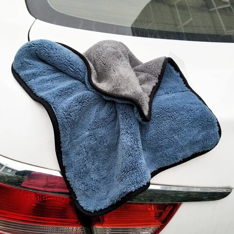 Размер 30*30 см, полотенце из микрофибры для мытья автомобиля, ткань для Сушки автомобиля, ткань для ухода за автомобилем, детальная ткань для мытья автомобиля, полотенце для Toyota - Цвет: Blue and gray
