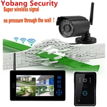 Yobang Security 2.4G Wireless Transmission Surveilliance Monitoring System Recording Video Door Phone 2 Way Video Intercom