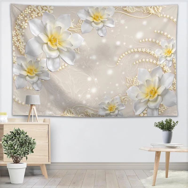 Новые продукты розовые гобелены с цветами настенные Висячие 3 DTapestries фермерский дом домашние вечерние настенная крышка Декор колледж Dorm Настенный Ковер - Цвет: 1