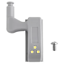 3 шт. светодиодный Светодиодный шарнир для шкафа с датчиком освещенности дверного шарнира для шкафа, дверного ночного освещения