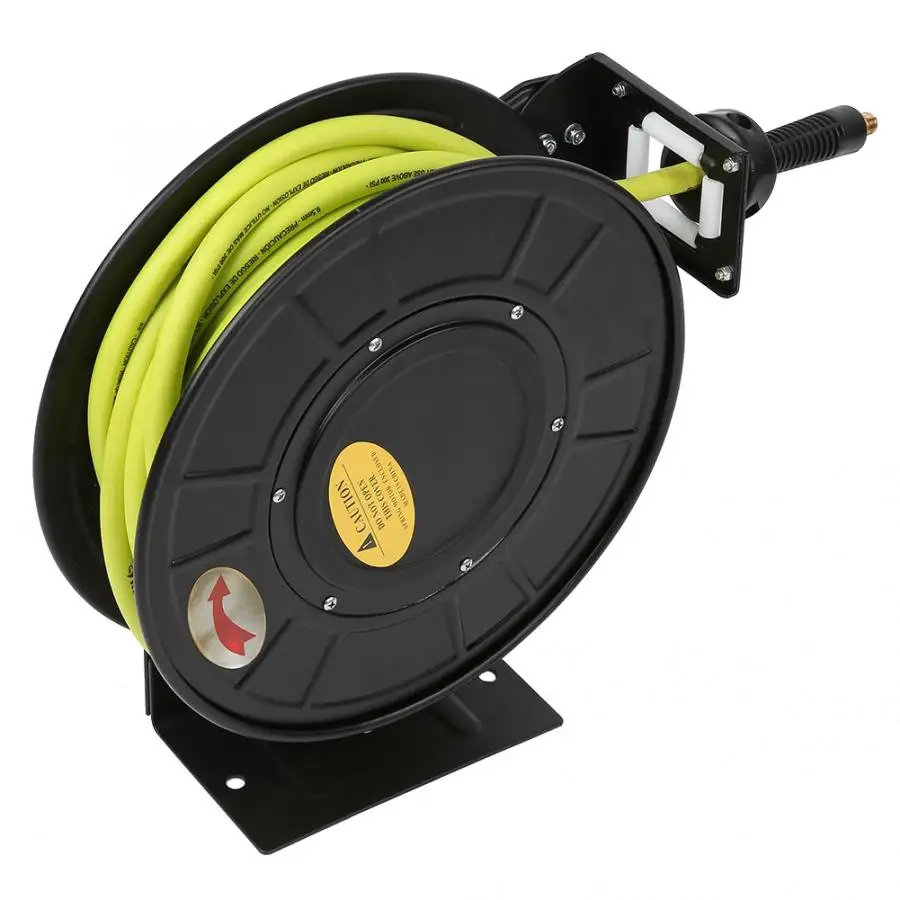 

Metal Air Compressor Hose Reel Inlet Interface 15m Retractable with European Quick Interface