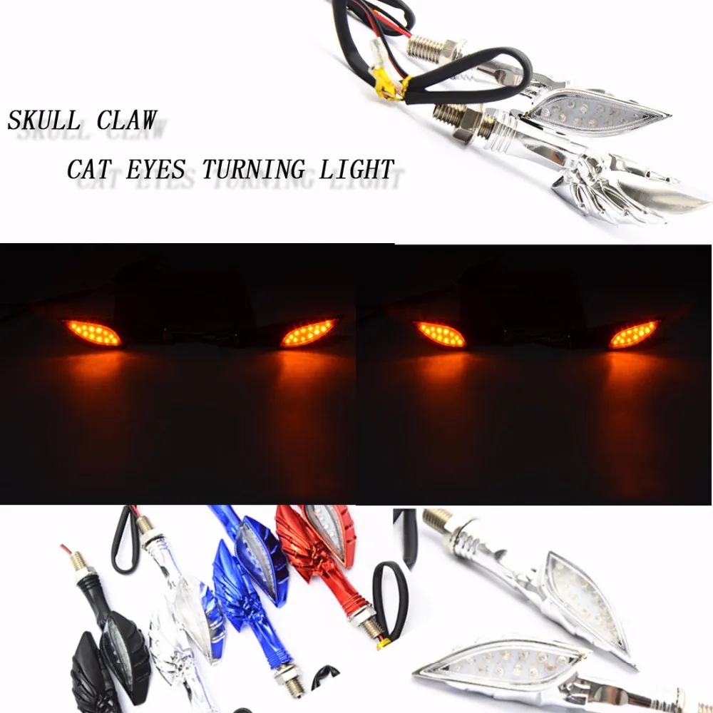 

2pcs Universal Skull Ghost Hand Motorcycle LED Turn Signal Light Led blinker indicates lamp for KTM ducati bmw honda yamaha suzi