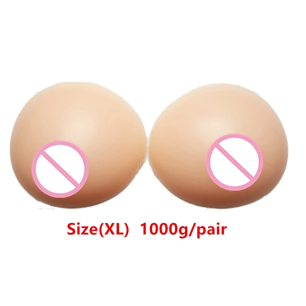 

1000g/Pair Crossdresser Shemale Drag Queen Realistic Silicone Tits Breast Forms Circular Fake Breast Boobs False Breasts