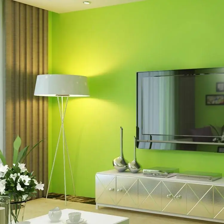 Pure Pigment Color Non-woven Wallpaper Retro Nostalgia Personality Blue Green Living Room Background Wall Paper Roll
