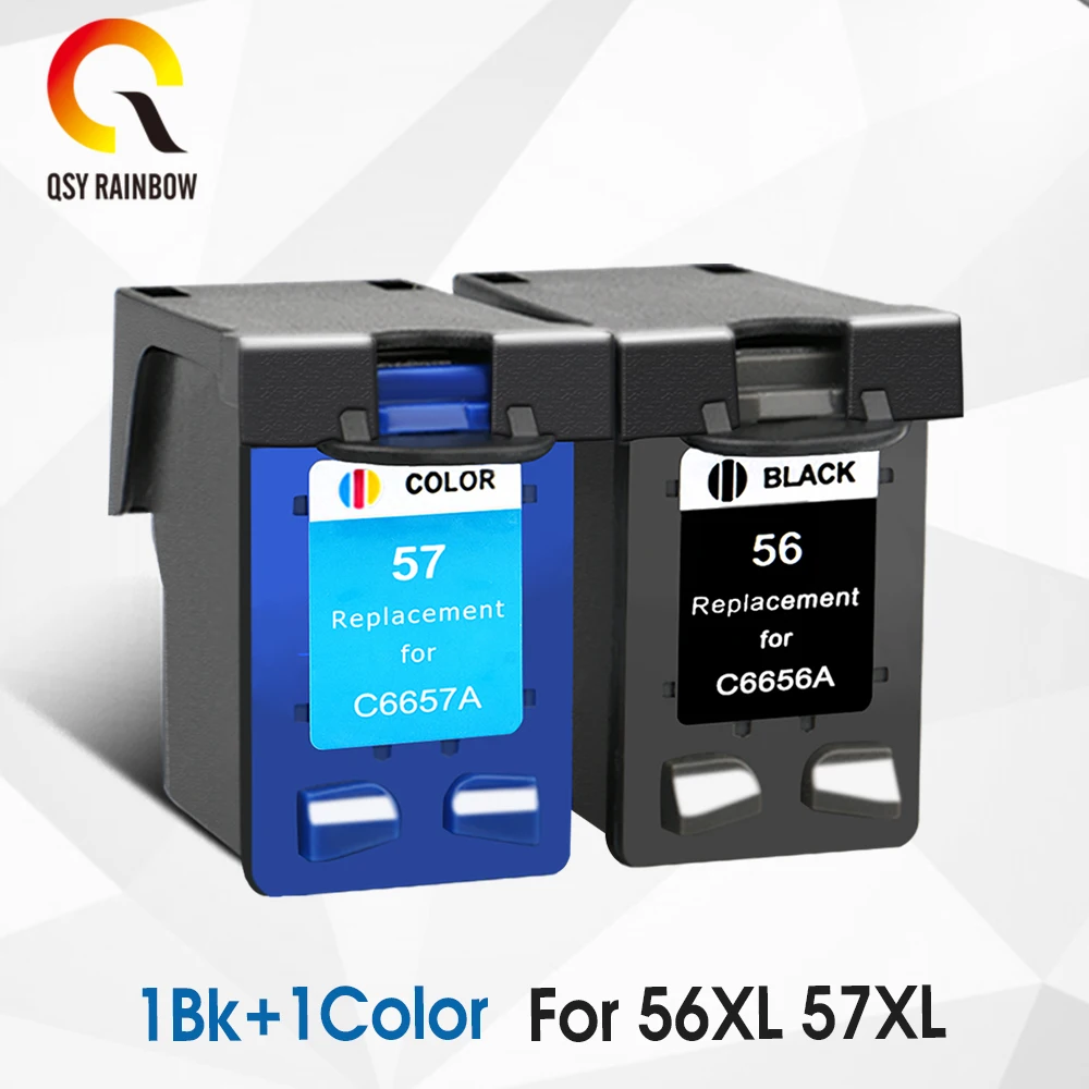 CMYK Supplies переработанный чернильный картридж Замена для hp 56 57 с чернилами hp Deskjet 450CI 5550 5552 7150 7350 7000 2100 220 принтер - Цвет: 1BK 1COLOR