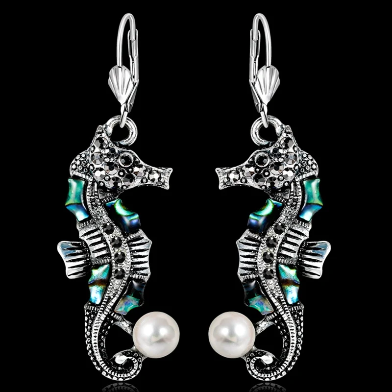 

Sea Horse Earrings Fashion Sea Jewelry Colorful Hippocampus Earrings For Women Gift 2018 Summer