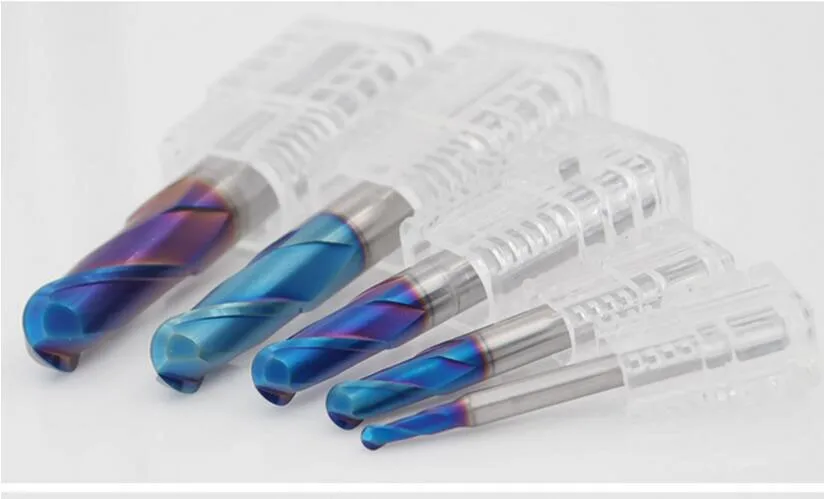 

Free shipping 10PCS HRC 65 D4/D6*50L ball nose 2 flutes & 4pcs flat end mill  4 flutes CNC machine milling cutter
