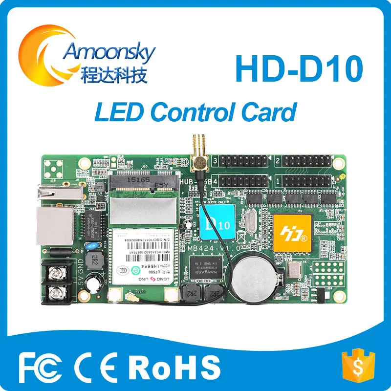 

indoor full color led screen asyc control card led huidu hd-d10