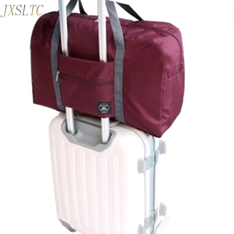 JXSLTC fashion women travel bags luggage organizer on suitcase duffle bag folding packing cubes travel bag hand luggage