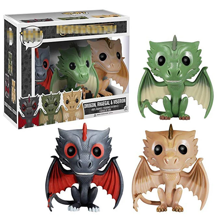 FUNKO POP Игра престолов фильм фигурка игрушки Drogon Rhaegal &amp Viserion 3 шт коллекционные