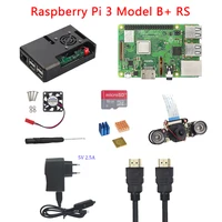 Raspberry Pi 3 Model B+ Plus Camera kit+IR-CUT Camera+Screwdriver+ABS Case+CPU Fan+Power Adapter+16G Card+HDMI Cable+Heat Sink