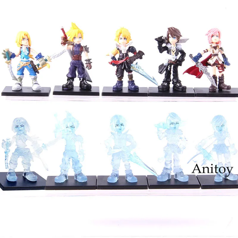 

Dissidia Final Fantasy Cloud Strife Lightning Eclair Farron Squall Leonhart Tidus Q Version PVC Action Figures Toys 5pcs/set