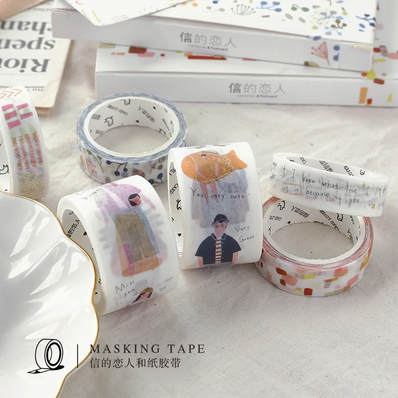 

Salt Life Series Washi Tape Japanese Handbook Diary DIY Decoration Masking Tape Text Nordic Photo Album Washi Tape Stationery