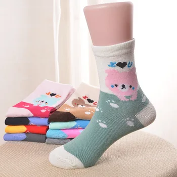 

baby cartoon lovely socks for Spring cotton jacquard absorb sweat deodorant antibacterial warm socks