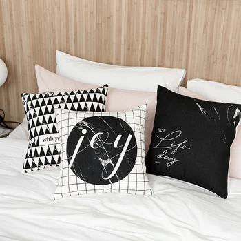 

Fashion Home cotton Black and white stripes Cushion cover for Pillow/cushion Cotton and linen materials without pillow inner
