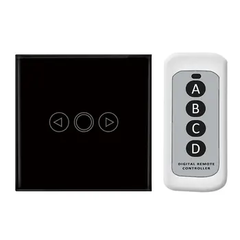 

EU Standard Touch Switch 1 Gang 1 Way Light Touch Screen Sensor Light Dimmer Switch Crystal Glass Panel Remote Control Switch