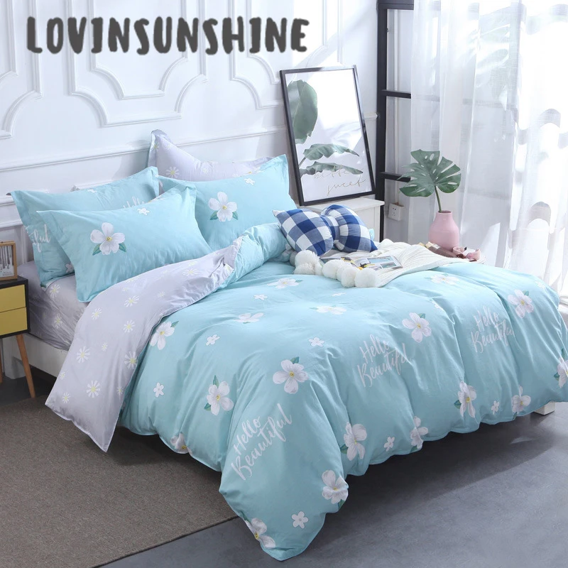 

LOVINSUNSHINE Simple Pattern Printing Bedding Set For Adult Quilt Cover duvet Cover Bed Sheet Pillow Cases Bed Sheet Ab#1