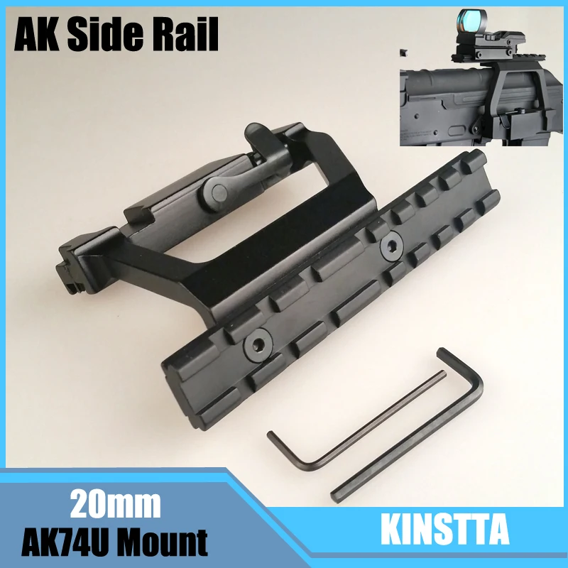 online 74U KINSTTA Tactical AK Monte Quick release 20mm 74U AK Side Rail Bloqueio Scope Mount Base para AK Rifle caça CS Batalha