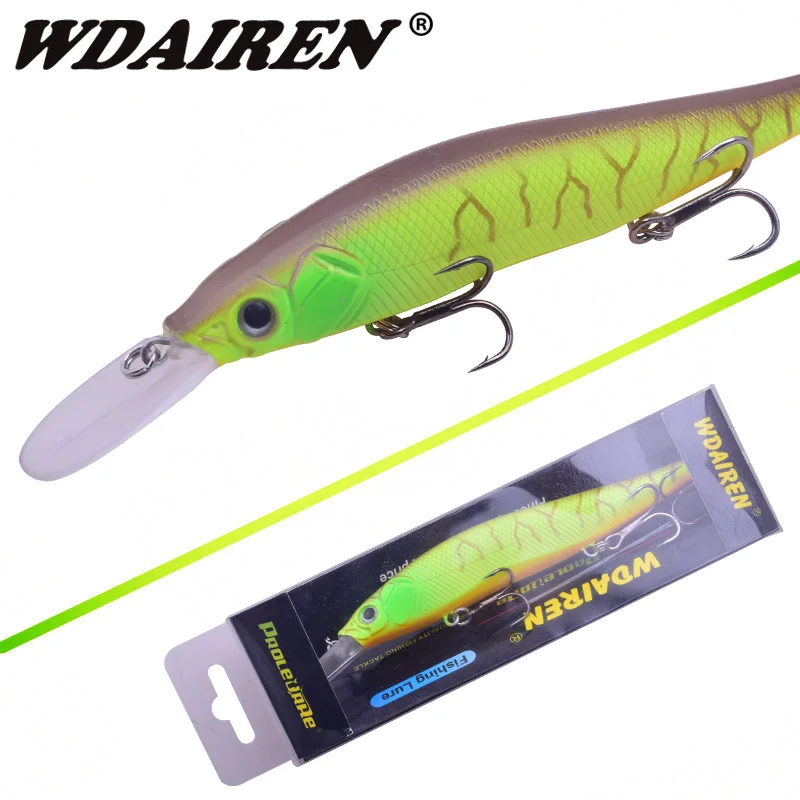 

1Pcs 13.5cm 15.5g wobblers Fishing Lure Minnow Hard Bait with 3 Hooks Fishing Tackle Lure 3D Eyes crankbaits for fishing pesca