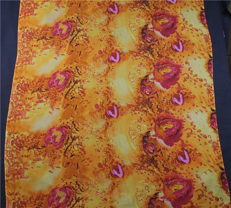 

J27 strip printed silk chiffon fabric for silk dress
