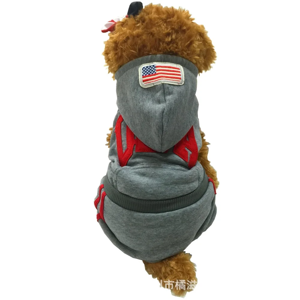 2015 Winter Dog Clothes Wholesale Fashion Sweater Usa Lovers Tactic Vip