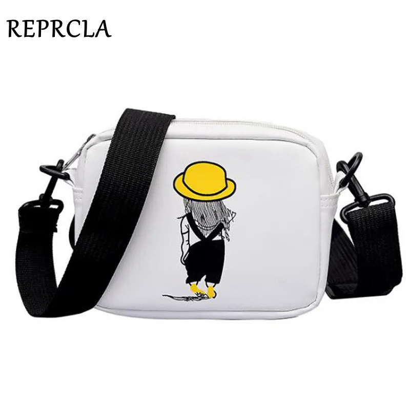 REPRCLA 2019 عارضة الحلو حقيبة كتف اللون الطباعة Crossbody أكياس صغيرة رفرف المرأة حقيبة ساعي مصمم الإناث يد