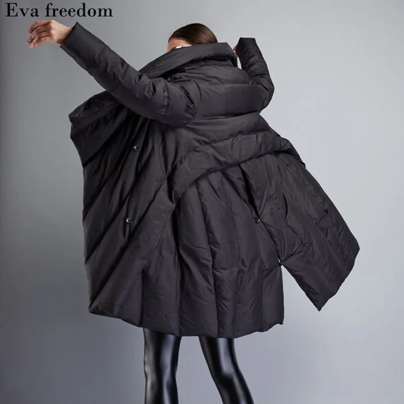 Koop Winterjas Vrouwen 2018 Nieuwe Mode Lange Down Parka Witte Eend Donsjack Vrouwelijke Dikke Warme Jas Losse Winter Jas vrouwen