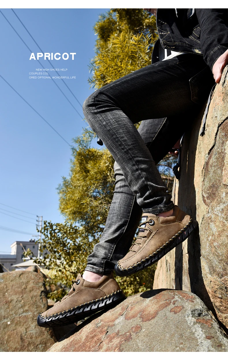 Новая мужская обувь на открытом воздухе Мужская обувь из мягкой кожи мужские лоферы повседневная обувь мужские удобные туфли ручной работы 38-45
